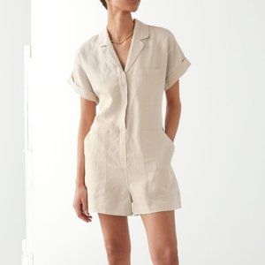 & Other Stories Boxy Playuit/Romper in Light Beige